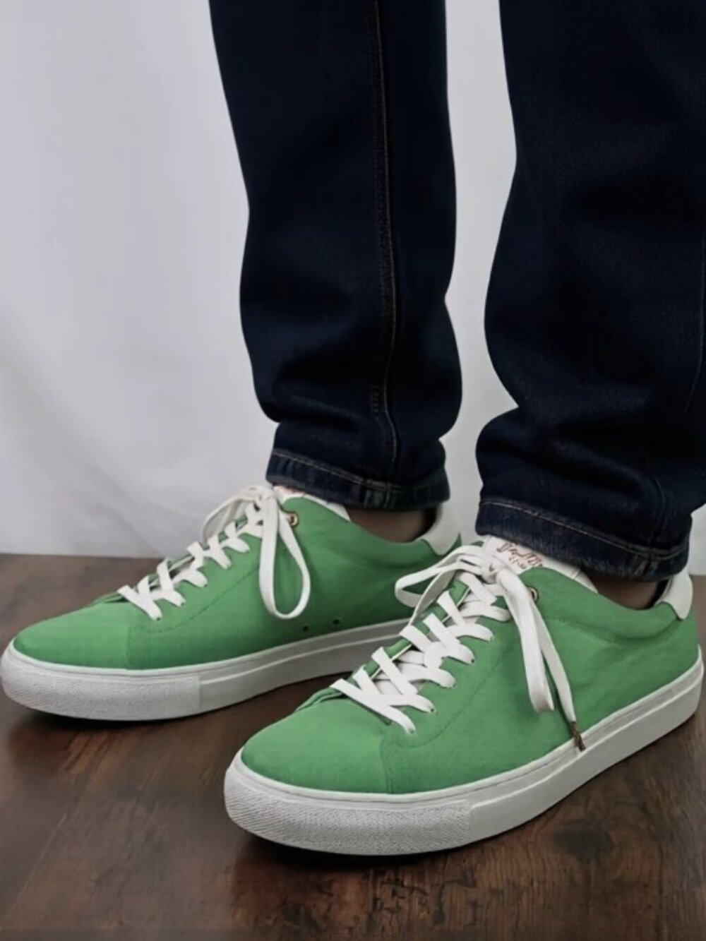 Good Man Brand Edge suede unisex green sneaker men US8.5=women US10, EU41, UK7.5